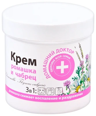 ДОМАШНИЙ ДОКТОР 250МЛ КРЕМ РОМАШКА+ЧАБРЕЦ ПР/ВОСП/РАЗДР/12 К фото в интернет-аптеке Склад Лекарств