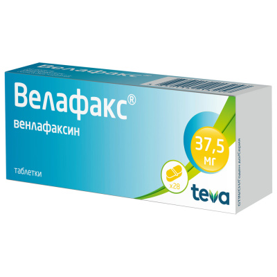 ВЕЛАФАКС ТАБ 37,5МГ №28/ТЕВА/ фото в интернет-аптеке Склад Лекарств