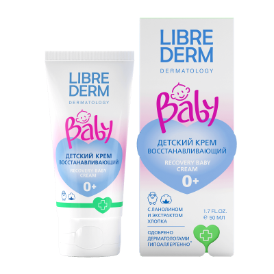 ЛИБРИДЕРМ БЕБИ КРЕМ ВОССТАНАВЛИВАЮЩИЙ С ЛАНОЛИНОМ И ЭКСТРАКТОМ ХЛОПКА 0+ 50МЛ фото в интернет-аптеке Склад Лекарств