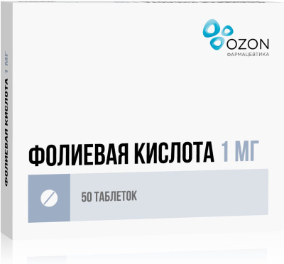 ФОЛИЕВАЯ К-ТА ТАБ 1МГ №50/ОЗОН/ фото в интернет-аптеке Склад Лекарств