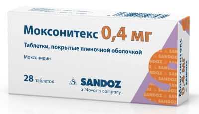 МОКСОНИТЕКС ТАБ П/О 0,4МГ №28 фото в интернет-аптеке Склад Лекарств