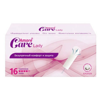 AMORECARELADY ТАМПОНЫ SUPER №16 фото в интернет-аптеке Склад Лекарств