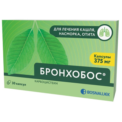 БРОНХОБОС КАПС 375МГ №30 фото в интернет-аптеке Склад Лекарств
