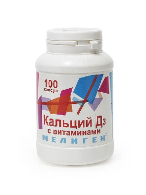 КАЛЬЦИЙ Д3 С ВИТАМИНАМИ КАПС №100/МЕЛИГЕН/ фото в интернет-аптеке Склад Лекарств