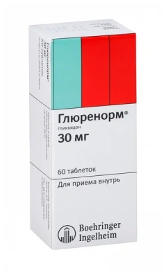 ГЛЮРЕНОРМ ТАБ 30МГ №60 фото в интернет-аптеке Склад Лекарств