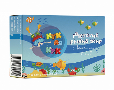 РЫБИЙ ЖИР КУК-ЛЯ-КУК ДЕТСКИЙ КАПС №100/МИРРОЛЛА/ фото в интернет-аптеке Склад Лекарств
