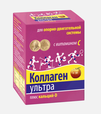 КОЛЛАГЕН УЛЬТРА ПЛЮС КАЛЬЦИЙ-D ЯБЛОКО ПАК 8Г №7 фото в интернет-аптеке Склад Лекарств