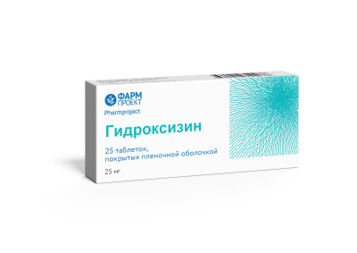 ГИДРОКСИЗИН ТАБ П/П/О 25МГ №25/ФАРМПРОЕКТ/ фото в интернет-аптеке Склад Лекарств