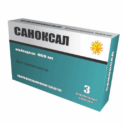 САНОКСАЛ ТАБ ЖЕВ 400МГ №3 фото в интернет-аптеке Склад Лекарств