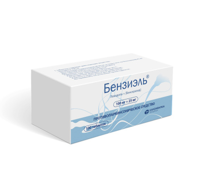 БЕНЗИЭЛЬ ТАБ 100МГ + 25МГ №100 фото в интернет-аптеке Склад Лекарств