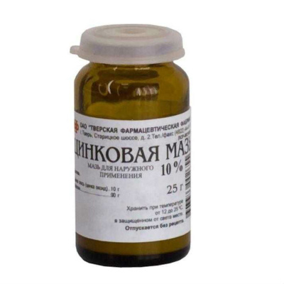 ЦИНКОВАЯ МАЗЬ 10% 25Г/ТВЕРСКАЯ/ фото в интернет-аптеке Склад Лекарств