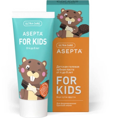 АСЕПТА КИДС З/ПАСТА ГЕЛЕВАЯ 4-8ЛЕТ 50МЛ фото в интернет-аптеке Склад Лекарств