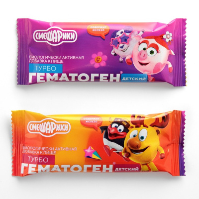 ГЕМАТОГЕН ТУРБО ДЕТСКИЙ СМЕШАРИКИ 35Г фото в интернет-аптеке Склад Лекарств