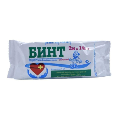БИНТ СТЕРИЛЬНЫЙ 7МХ14СМ ЛЕЙКО фото в интернет-аптеке Склад Лекарств