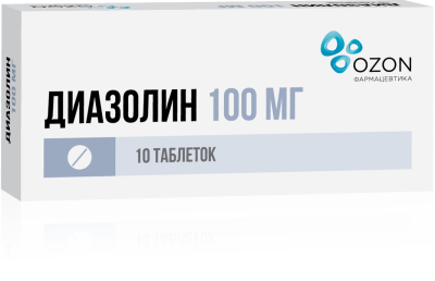 ДИАЗОЛИН ТАБ 100МГ №10/ОЗОН/ фото в интернет-аптеке Склад Лекарств