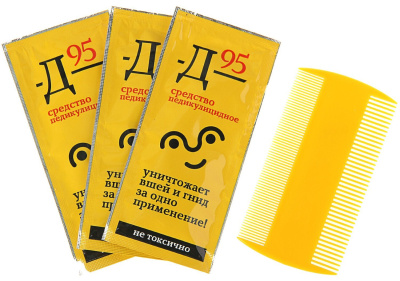 911 СРЕДСТВО ПЕДИКУЛИЦИДНОЕ Д-95 САШЕ 10МЛ №3/ТВИНС ТЭК/ фото в интернет-аптеке Склад Лекарств