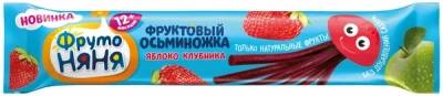 ФРУТОНЯНЯ ФРУКТОВЫЕ КУСОЧКИ ОСЬМИНОЖКА ЯБЛОКО КЛУБНИКА 12МЕС+16Г фото в интернет-аптеке Склад Лекарств