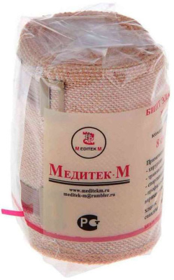 БИНТ ЭЛАСТИЧНЫЙ ВР 8Х350СМ /МЕДИТЕК/ фото в интернет-аптеке Склад Лекарств