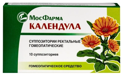 КАЛЕНДУЛА СУПП ГОМЕОПАТ РЕКТ №10/МОСКОВСКАЯ/ фото в интернет-аптеке Склад Лекарств