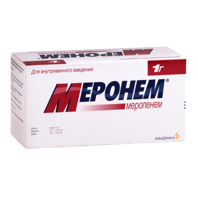 МЕРОНЕМ ПОР Д/Р-РА В/В 1000МГ ФЛ №10 Д фото в интернет-аптеке Склад Лекарств