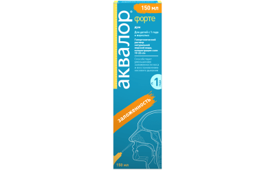 АКВАЛОР ФОРТЕ СР-ВО ДЛЯ НОСА СИСТЕМА ДУШ/СТРУЯ 150МЛ фото в интернет-аптеке Склад Лекарств