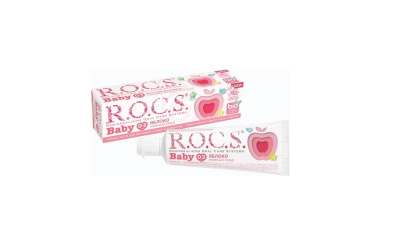 РОКС З/ПАСТА БЭБИ НЕЖНЫЙ УХОД ЯБЛОКО 0-3МЛ 45МЛ фото в интернет-аптеке Склад Лекарств