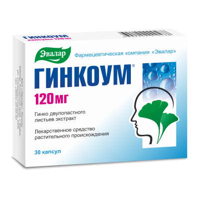 ГИНКОУМ КАПС 120МГ №30/ЭВАЛАР/ фото в интернет-аптеке Склад Лекарств