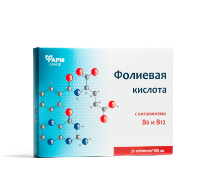 ФОЛИЕВАЯ К-ТА С ВИТ В6 И В12 ТАБ №50 фото в интернет-аптеке Склад Лекарств