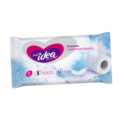 ФРЕШ ИДЕЯ БУМАГА ТУАЛЕТНАЯ ВЛАЖНАЯ №40 фото в интернет-аптеке Склад Лекарств