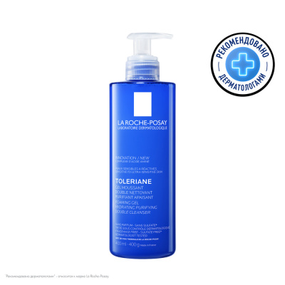 ЛЯ РОШ ПОЗЕ ТОЛЕРАН ОЧИЩАЮЩИЙ ГЕЛЬ-ПЕНКА ДЛЯ ЛИЦА ДВОЙНОГО ДЕЙСТВИЯ 400МЛ фото в интернет-аптеке Склад Лекарств