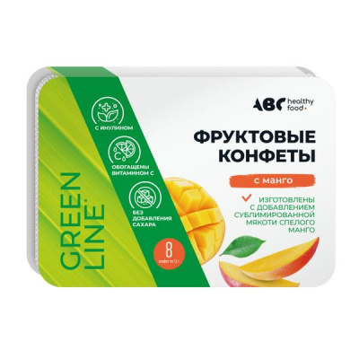 АВС ХЭЛСИ ФУД КОНФЕТЫ БОН ПАСТИЛЬ ФРУКТОВАЯ МЯКОТЬ МАНГО ТАБЛЕТИР. КОНФЕТЫ 1,5Г УП. 12Г  фото в интернет-аптеке Склад Лекарств