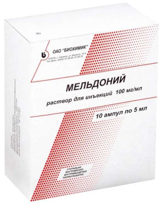 МЕЛЬДОНИЙ Р-Р Д/ИН 100МГ/МЛ (10%) АМП 5МЛ №10/БИОХИМИК/ фото в интернет-аптеке Склад Лекарств