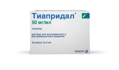 ТИАПРИДАЛ Р-Р В/В В/М 50МГ/МЛ (5%) АМП 2МЛ №12/ДЕЛФАРМ/ фото в интернет-аптеке Склад Лекарств