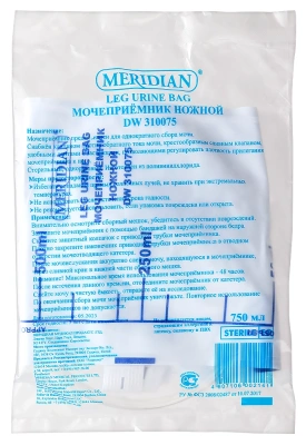 МОЧЕПРИЕМНИК НОЖНОЙ DW310075 750МЛ/МЕРИДИАН/ фото в интернет-аптеке Склад Лекарств