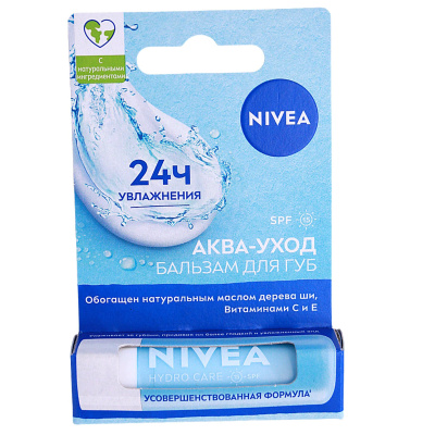 НИВЕЯ БАЛЬЗАМ ДЛЯ ГУБ АКВА ЗАБОТА 4,8МЛ фото в интернет-аптеке Склад Лекарств