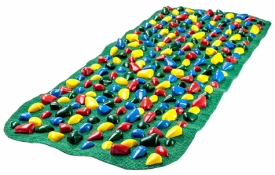 КОВРИК FOSTA МАССАЖНЫЙ С КАМНЯМИ ЦВЕТНОЙ F0812 фото в интернет-аптеке Склад Лекарств