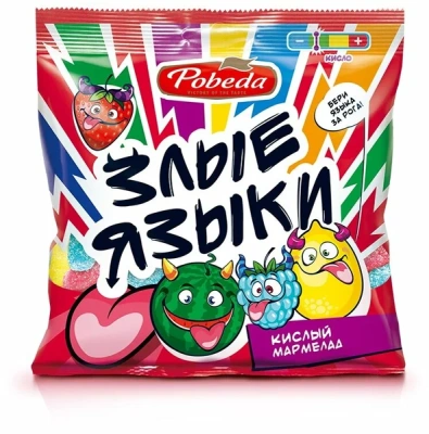 ПОБЕДА МАРМЕЛАД ЖЕВАТЕЛЬНЫЙ ЗЛЫЕ ЯЗЫКИ 75Г фото в интернет-аптеке Склад Лекарств
