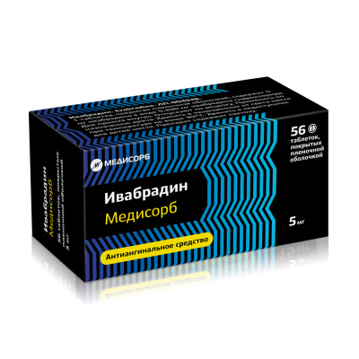 ИВАБРАДИН ТАБ П/О 5МГ №56/МЕДИСОРБ/ фото в интернет-аптеке Склад Лекарств
