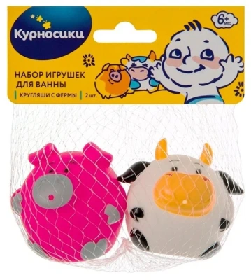 КУРНОСИКИ НАБОР ИГРУШЕК Д/ВАННЫ КРУГЛЯШИ С ФЕРМЫ 6МЕС+25081 фото в интернет-аптеке Склад Лекарств