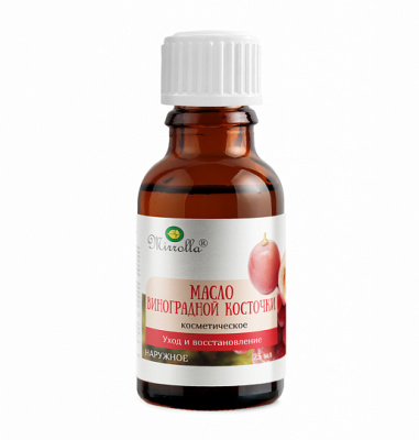 ВИНОГРАДНОЙ КОСТОЧКИ МАСЛО КОСМЕТИЧЕСКОЕ 25МЛ /МИРРОЛЛА/ фото в интернет-аптеке Склад Лекарств