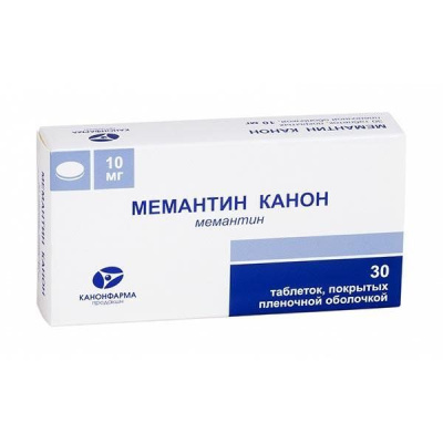 МЕМАНТИН ТАБ П/О 10МГ №30/КАНОНФАРМА/ фото в интернет-аптеке Склад Лекарств