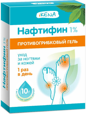 ИКЕНА НАФТИФИН ГЕЛЬ ПРОТИВОГРИБКОВЫЙ 1% 10Г/ЭВАЛАР/ фото в интернет-аптеке Склад Лекарств