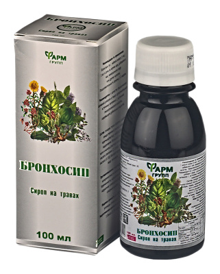 БРОНХОСИП СИРОП ОТ КАШЛЯ ДЛЯ ВЗР 100МЛ  фото в интернет-аптеке Склад Лекарств