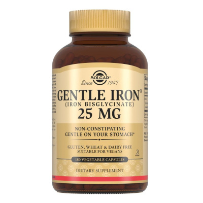 СОЛГАР ЖЕЛЕЗО ЛЕГКОДОСТУПНОЕ ДЖЕНТЛ АЙРОН КАПС №180 фото в интернет-аптеке Склад Лекарств