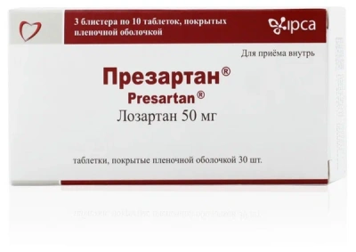 ПРЕЗАРТАН ТАБ П/О 50МГ №30 фото в интернет-аптеке Склад Лекарств