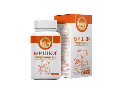 МИШКИ МУЛЬТИВИТАМИНЫ ЖЕВ ПАСТИЛКИ СО ВКУСОМ АПЕЛЬСИНА №60/ЭЙVА/ЭЙВА/
