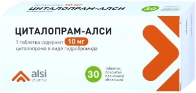 ЦИТАЛОПРАМ ТАБ П/О 10МГ №30/АЛСИ/ фото в интернет-аптеке Склад Лекарств