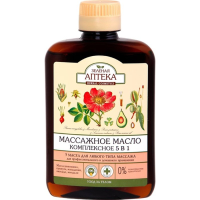 ЗЕЛЕНАЯ АПТЕКА МАСЛО МАСАЖНОЕ 5 В 1 фото в интернет-аптеке Склад Лекарств