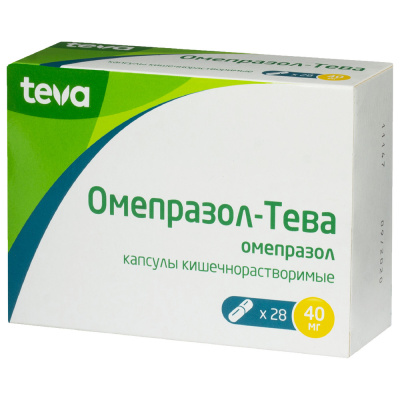 ОМЕПРАЗОЛ КАПС 40МГ №28/ТЕВА/ фото в интернет-аптеке Склад Лекарств