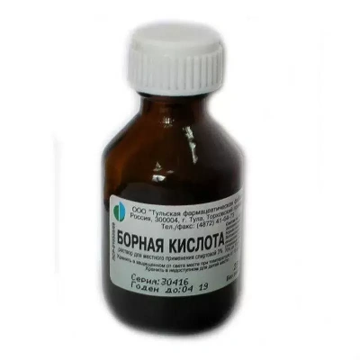 БОРНАЯ КИСЛОТА Р-Р СПИРТ 3% 25МЛ/ТУЛЬСКАЯ/ фото в интернет-аптеке Склад Лекарств